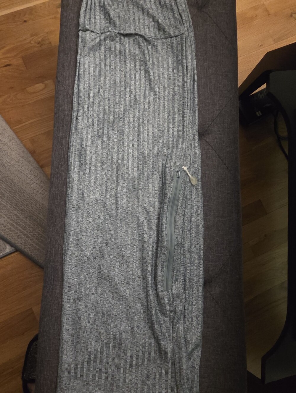 Gray Zip-Pocket Circular Scarf